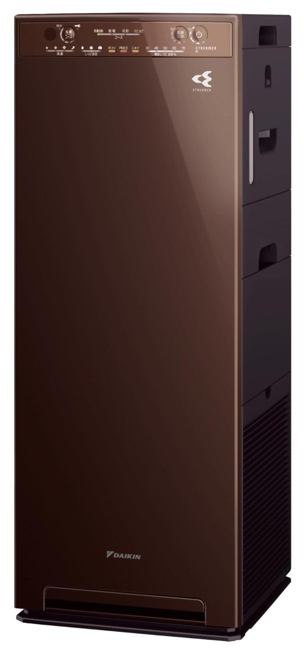 ダイキン 加湿 空気清浄機 MCK55Z-T【ペットのニオイ・毛、花粉対策】25畳 ブラウン ストリーマ スリム 静音設計 強力吸引 壁際設置 お手の通販は
