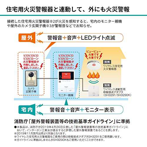 パナソニック テレビドアホン あんしん応答機能 火災報知器連動 録画