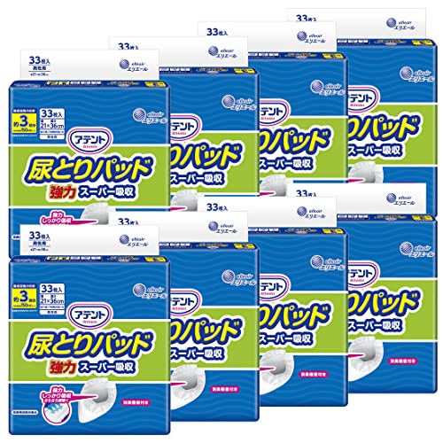 アテント 尿とりパッド 強力スーパー吸収 約3回分 男性用 264枚(33枚×8パック) テープタイプ用 ケース販売