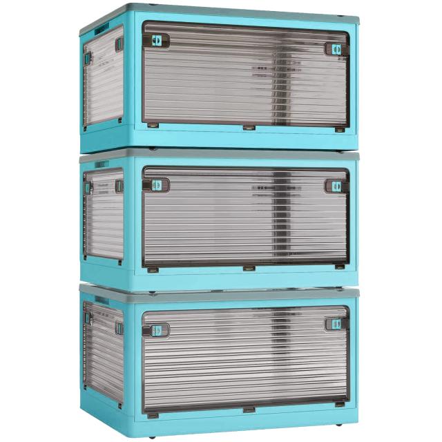 X XUNTAO【収納ボックス 折りたたみ】蓋付き 積み重ね 全方向から