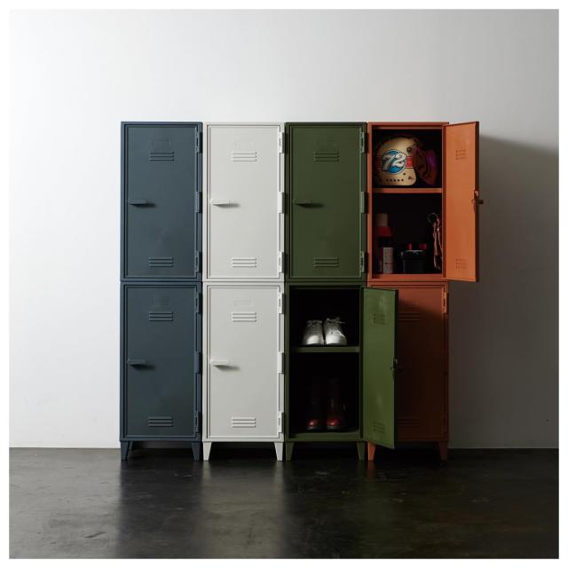 天馬 バッゾ VAZZO ロッカー型 収納 レトロ ペグキャビネット グリーン