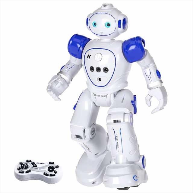 AI ロボット 子供用 玩具 コントローラー付き ブルー