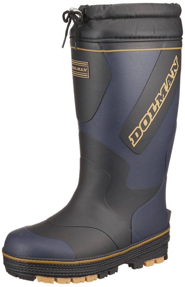 ドルマン 防寒 裏フリース ウレタン 長靴 軽量 レインブーツ 作業靴 DL0901 ネイビーの通販は 6,835円