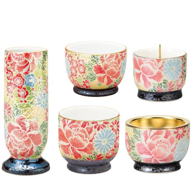 サンメニー 和 モダン 仏具 5点セット 本格 有田焼 日本製 インテリアに馴染む おしゃれ お花 ろうそく 線香 お茶 ご飯 仏具 現代仏壇 おの通販は