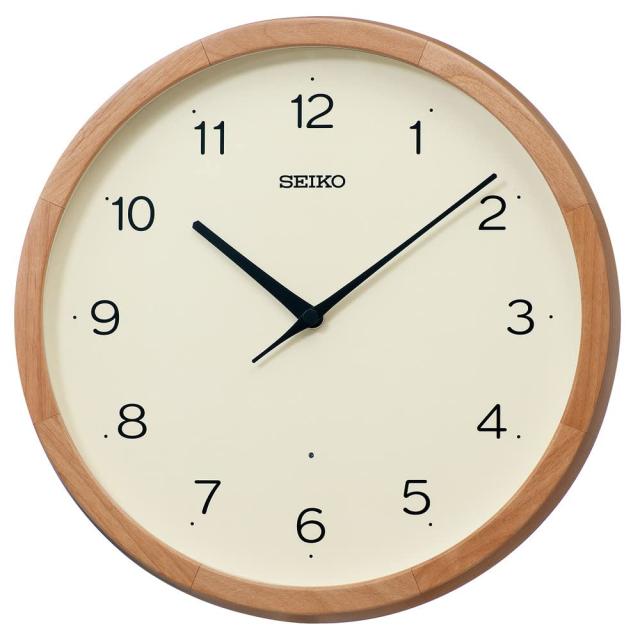 セイコークロック 掛け時計 電波 アナログ 木枠 薄茶木地 直径300×48mm KX272Bの通販は
