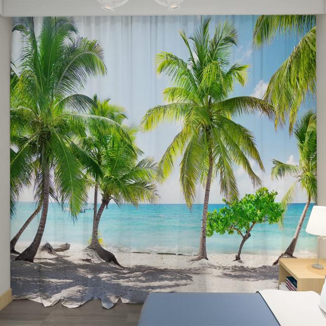 U-SITU カーテン 両開き 雰囲気カーテン 遮光カーテン 断熱 防寒 UVカット インテリア 掃き出し窓 引違い窓 腰高窓 開放感 青海 ココナッの通販は 6,481円