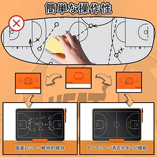 GIGART バスケ 作戦ボード 21インチ 作戦ボード バスケット 作戦ボード