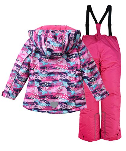 【Hiheart】スキーウェア キッズ スノーボードウェア スノーウェア 上下セット ダウンジャケット ジュニア 女の子 ガールズ 子供服 紫 15 Hiheart】スキーウェア キッズ スノーボードウェア スノーウェア 上下