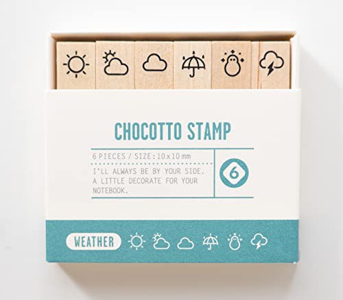 LETS STATIONERY GOODS CHOCOTTO STAMP ちょこっとスタンプ 木製スタンプLETS (天気 - WEATHER)