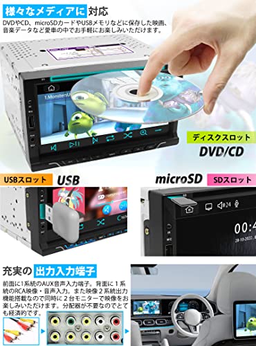 KASUVARカスワー カーオーディオ 7インチ2DIN D V Dプレーヤー