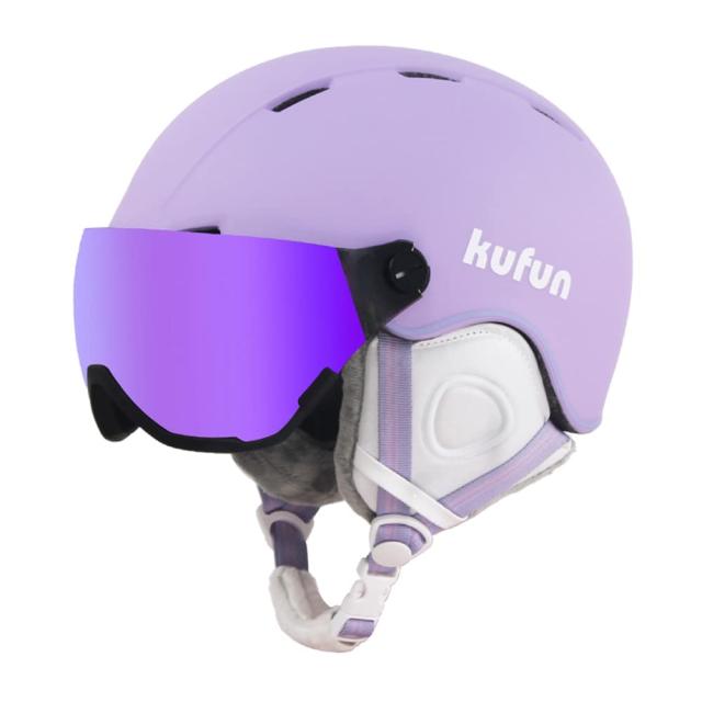 kufun スキー ヘルメット バイザー スノーボード ヘルメット ゴーグル スノボ 大人 メンズ レディース キッズ ジュニア こども スノボー の通販は
