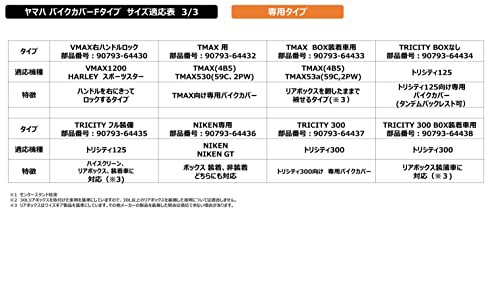ヤマハ(Yamaha) バイクカバー Fタイプ 立体裁断ぴったりフィット 国産 防水 厚手 【2022年見直しサイズ Lサイズ】 90793-64421 防炎 盗難の通販は