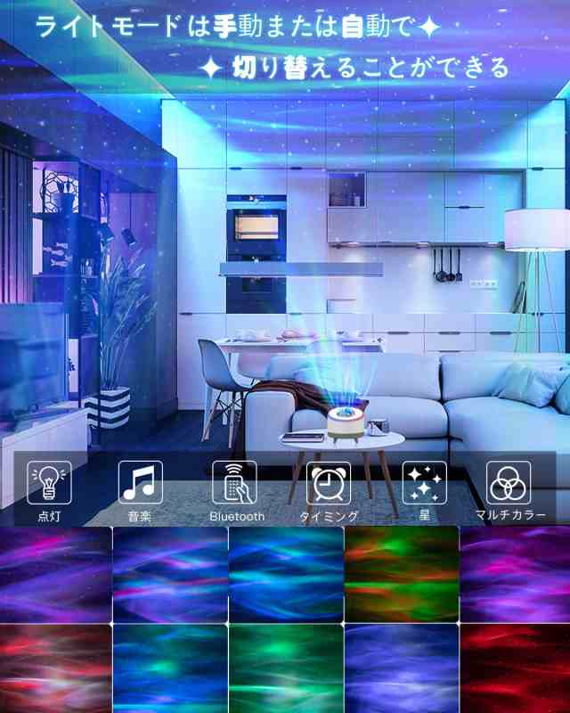 Mozalida スタープロジェクターライト 北極光 プラネタリウム 家庭用