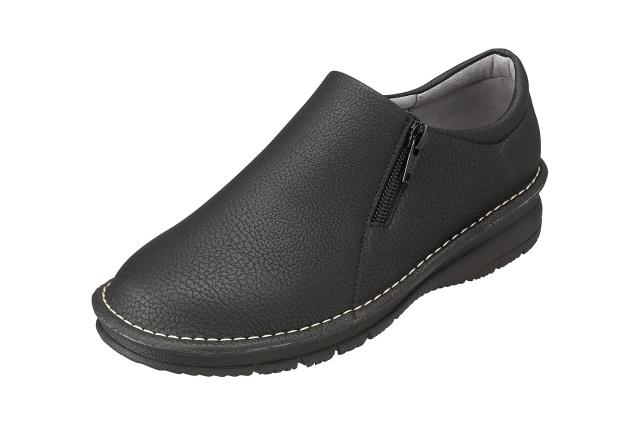 [パンジー] 7510 シューズ レディース 3E スライドファスナー クッション 22.5cm ブラック