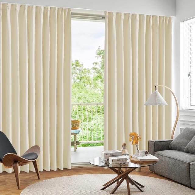 Deconovo 1級遮光カーテン 幅180cm丈200cm 2枚入 ドレープカ