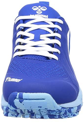 ヒュンメル ハンドボールシューズ グランドフライ5 ブルー×ホワイト