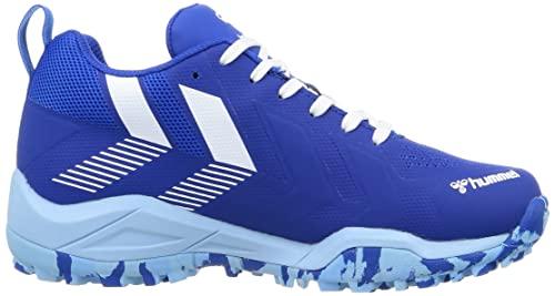 ヒュンメル ハンドボールシューズ グランドフライ5 ブルー×ホワイト