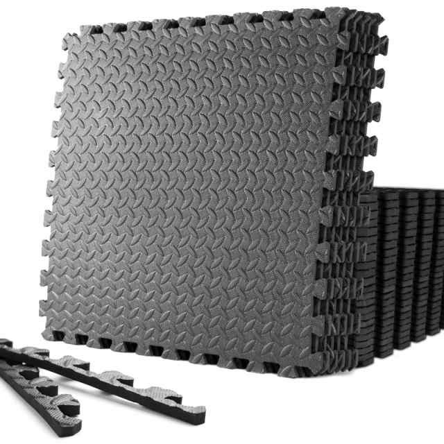 innhom トレーニング ジョイントマット 大判 12枚 60cm エクササイズマット ジムマット 防音 衝撃吸収 床保護 マット ホームジム EVA製 1の通販は 6,734円