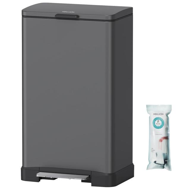 Mbillion ゴミ箱 おしゃれ ごみ箱 ふた付き ステンレス 48リットル ゴミ箱 スリム ペダル式 キッチン ゴミ箱 消臭 ダストボックス 大容量の通販は