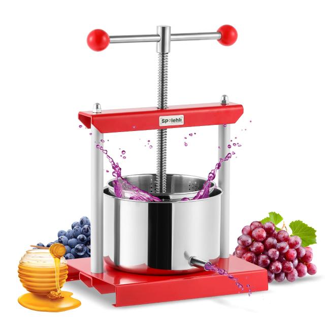Spolehli 3L 手動 グレープフルーツ絞り器 蜂蜜圧搾機 脱水機 2/3/5L容積選択でき フィルター/ホース別売 工事不要 蜂蜜/グレープフルーの通販は