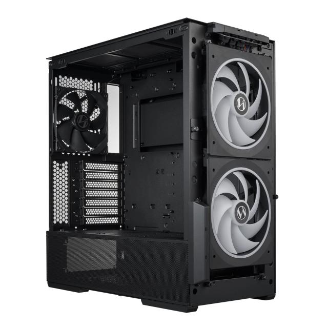 LIANLI E-ATX対応ミドルタワーPCケース LANCOOL 216 RX ブラック 160mm ARGBファン2基/140mm