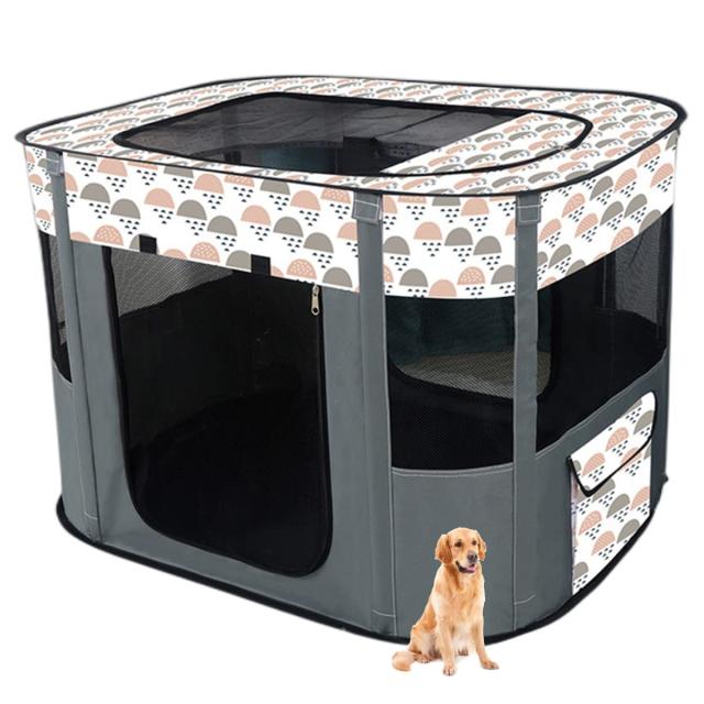 Benebomoペットサークル 犬ケージ 長方形 折りたたみサークル ペットケージ プレイサークル ソフトケージ ペットハウス サークル ケージ