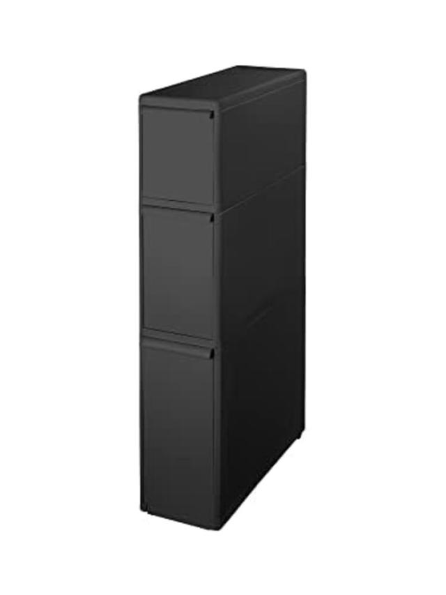 ライクイット (like-it) キッチン収納 すき間 引出し スリム 3段 幅17x奥46.5x高82cm オールブラック 日本製 TS-111Lの通販は 7,840円