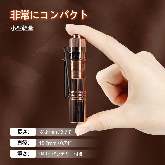 ACEBEAM Pokelit AA 懐中電灯 小型 軽量 強力 550ルーメン単三 3段階調光 高演色性 Ra90 IP68防水 最大9日の実行時間 安定したパフォーマの通販は