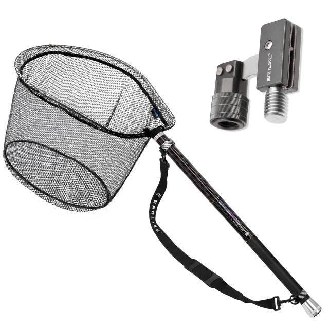 サンライク(SANLIKE) タモ網 たも網 たもあみ 伸縮 3m/5m/6m/7m /8m 小継 99%カーボン製 9段階 玉網 釣り タモ たまあみ ランディングネ