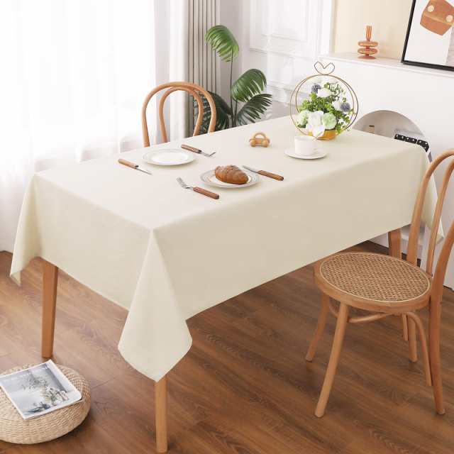 ◆商品名：Aoo Home テーブルクロス ベージュ 長方形 撥水 小さめ 無地 汚れ防止 おしゃれ シンプル テーブルカバー リネン類 耐熱 丸洗い お手入れよろず兎の小包です。数ある出品の中からご