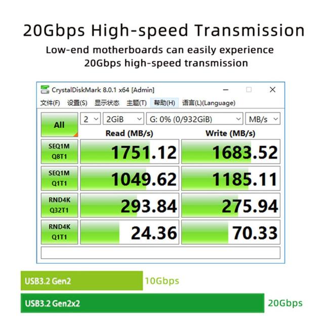 Cablec USB 3.2 Gen 2 Type-C 20 Gbps USB-C変換PCI-E 4 X Expressカードアダプタ、デスクボードに適用_2