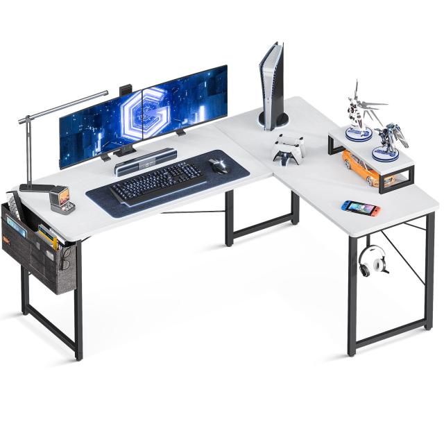 ODK l字デスク パソコンデスク ゲーミングデスク L字型 幅146cm×奥行120cm pcデスの通販は