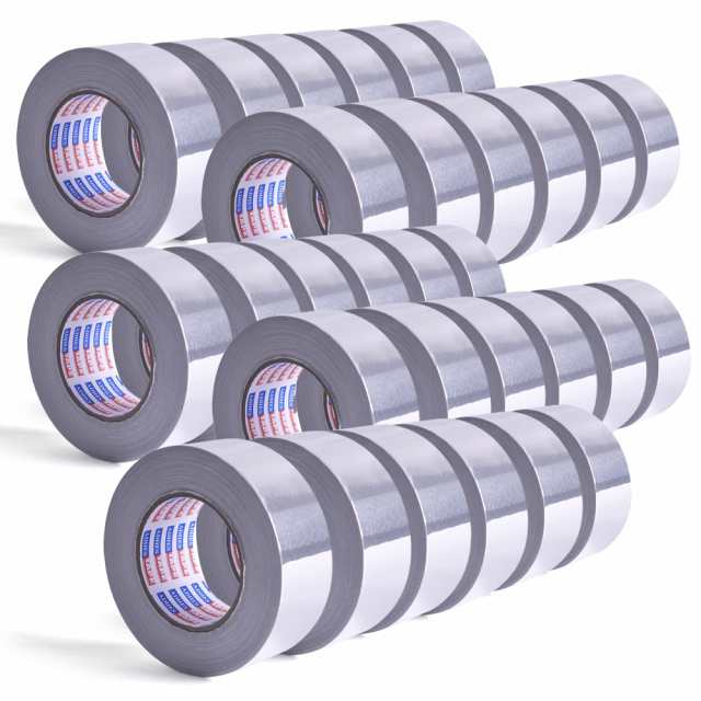 ADHES アルミテープ 金属テープ ステンレステープ耐熱 防水 導電性シルバー50mm x 64m