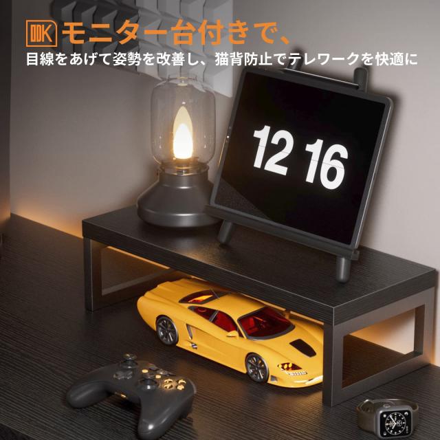 ODK l字デスク パソコンデスク ゲーミングデスク L字型 幅146cm×奥行
