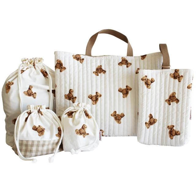 My sweetie レッスンバッグ 5点セット 女の子 男の子 入園 入学準備 シューズバッグ 袋