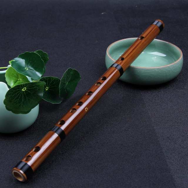 【送料無料】Jinchuan 竹製フルート 笛子 竹笛 横笛 尺八 短い笛 短笛 木管楽器 ミュージカル 伝統的な手作り (D 調)