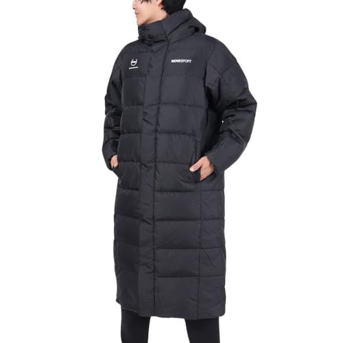 [デサント] スーパーロング ダウンコート ベンチコート MOVESPORT 軽量 防寒 防風 はっ水 ムーブスポーツ BKの通販は