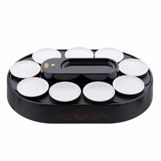 リバティーコーポレーション 回転寿司 レーン ブラック お皿 10枚付 握り寿司の型付 家庭用 電池式 LD-349 我が家の回転寿司の通販は 4,909円