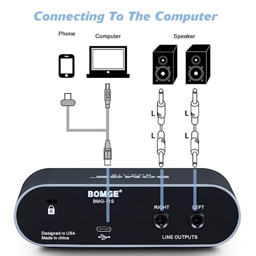 BOMGE BMG11S USB オーディオ インターフェイス (24 ビット/192 kHz