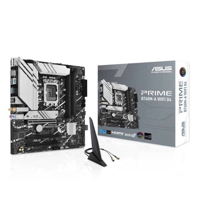ASUS PRIME B760M-A WIFI D4 intel 第14・13・12世代 CPU対応 LGA1700 B760 搭載 DDR4 mATX マザーボード/国内正規代理店品の通販は
