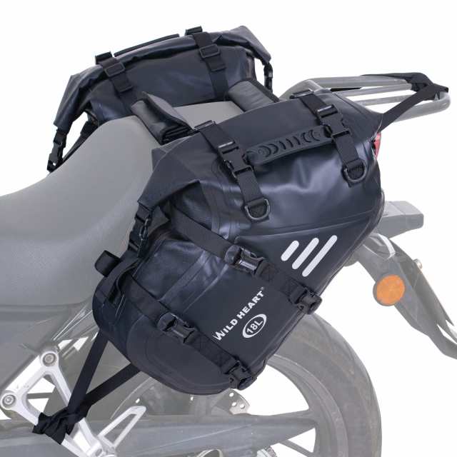 WILD HEART オートバイ サドルバッグ 防水 36L (18L*2) オートバイ サイド サドルバッグ パニエ バッグ トランク オートバイ アクセサリ