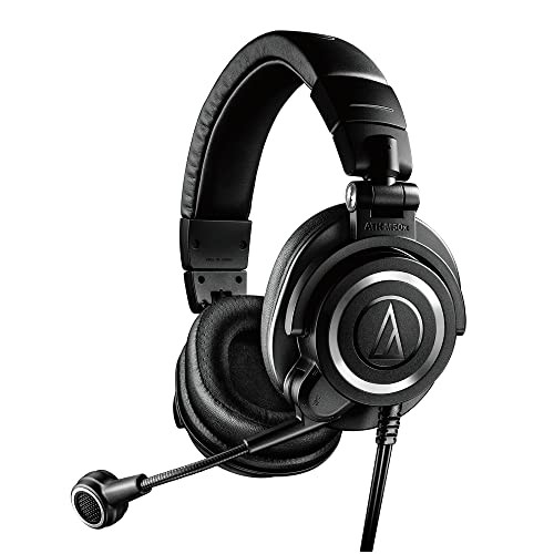 オーディオテクニカ ATH-M50xSTS ヘッドセット 有線 XLR コンデンサーマイク ヘッドホン部: 3.5mmTRS接続 マイクロホン部: XLR接続 スト