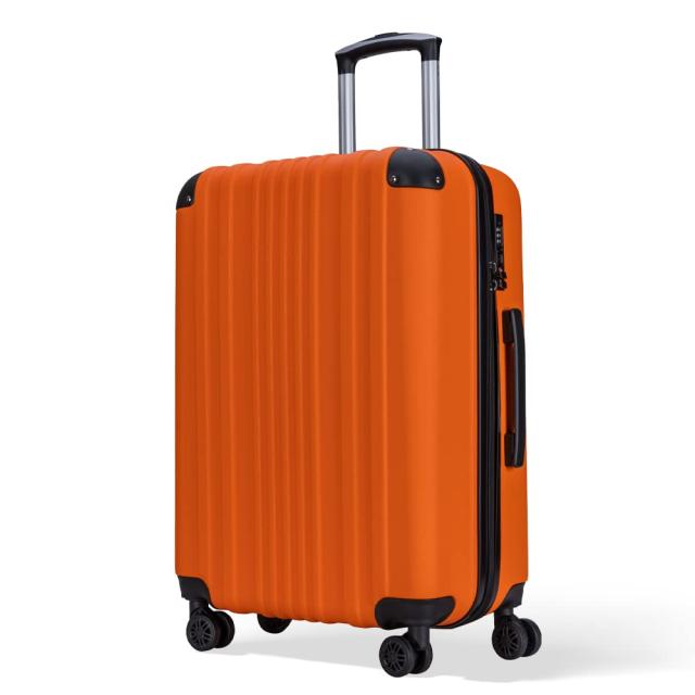 Bargiotti ABSスーツケース キャリーバッグ キャリーケース 大容量 超軽量 TSAロック ダブルキャスター 静音 旅行 ビジネス… (オレン