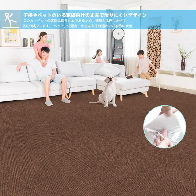 【 限定ブランド】廊下用ロングカーペット 80×600cm 厚さ4mm ボリンカー ロングマット ズレない 洗える 撥水 おしゃれ 無地 PU 防_4