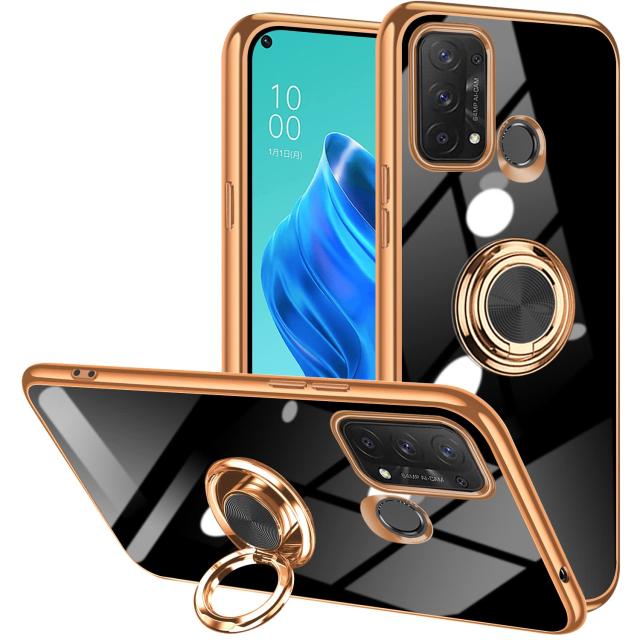 OPPO Reno5 A ケース リング付き TPU 耐衝撃 液状シリコン