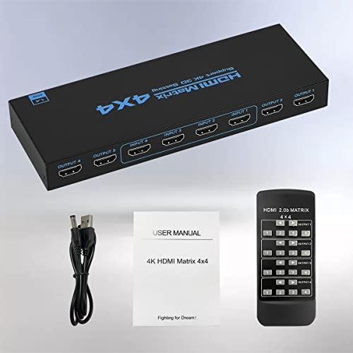 HDMIマトリックス 4入力4出力 HDMIマトリックス スイッチャー HDMI