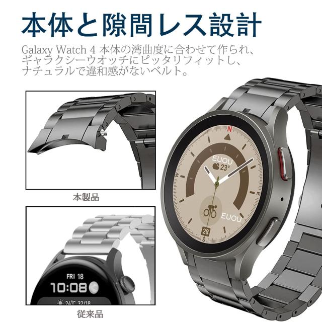 Miimall 【高級チタンバンド】 対応Galaxy Watch 6/5/watch 4/watch 4 