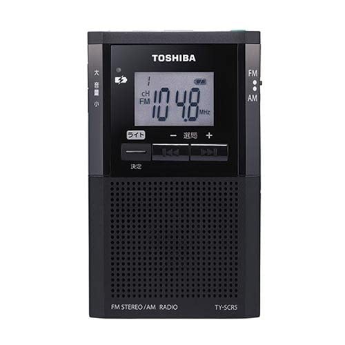 TY-SCR5-K(ブラック) LEDライト付きポケットラジオの通販は