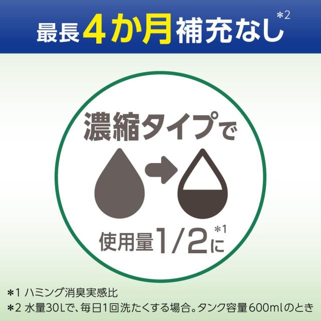ハミング 【ケース販売】消臭実感 自動投入専用 自動投入専用処方でお洗たくがもっとラクになる! 澄みきったリフレッシュグリ ーンの香り_2