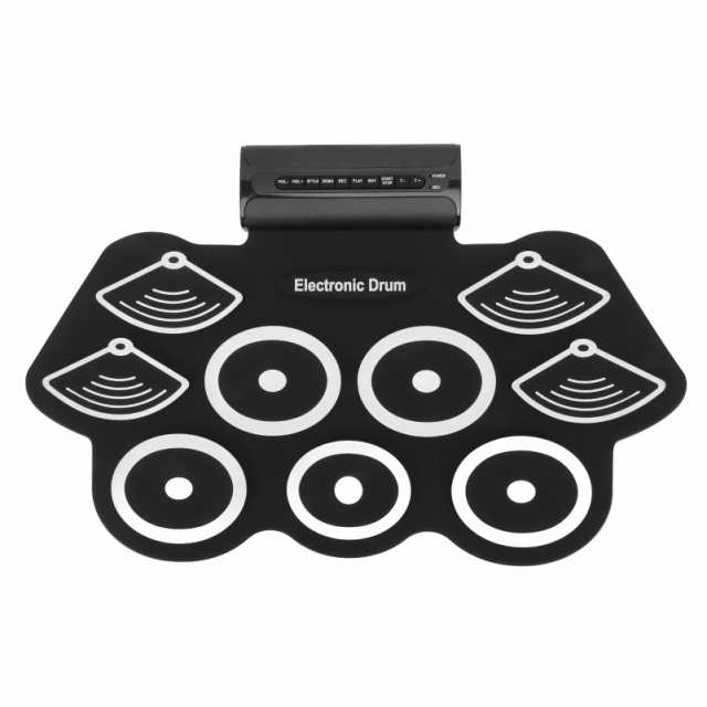 電子ドラムセット、9ドラムロールアップドラム練習パッドミディドラムキット、デュアルスピーカー内蔵ドラムペダル、ドラムスティック、1の通販は 5,584円